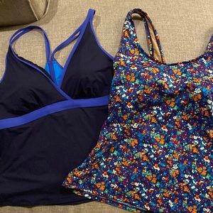 Two LL Bean Swim tops - selling as a bundle! Both size 16.